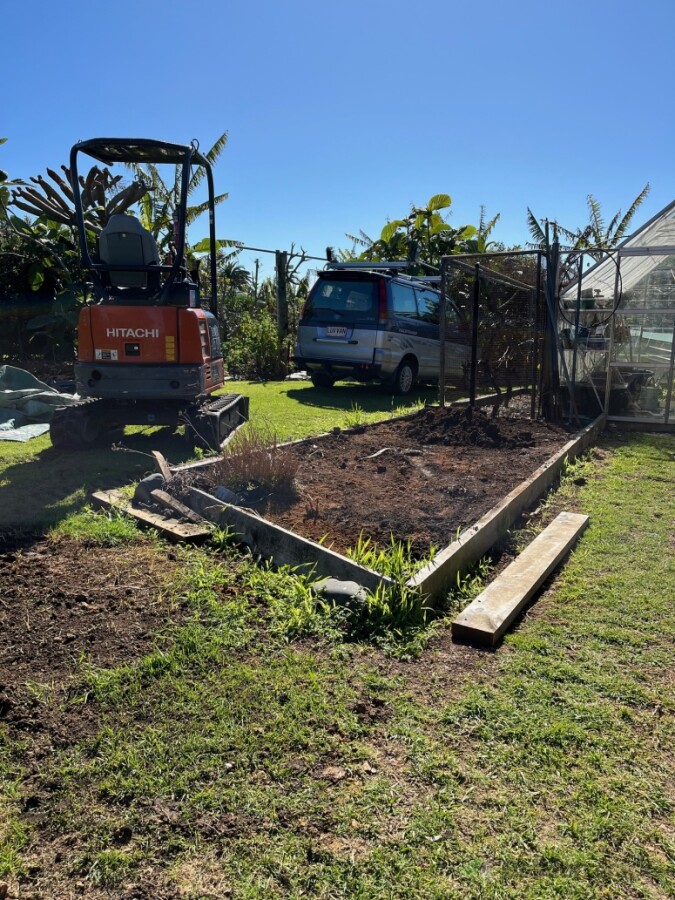 Excess dirt neatly removed like it had never been there