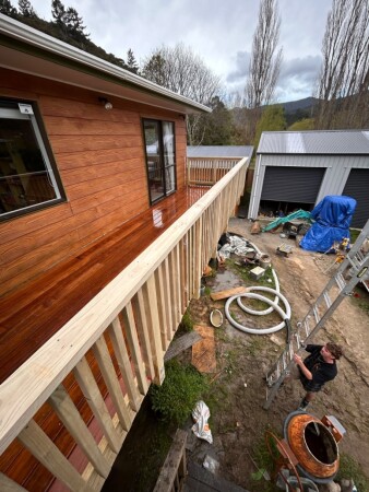 New deck and balustrade