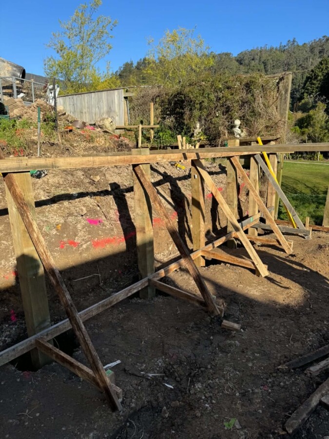 Retaining wall in the making