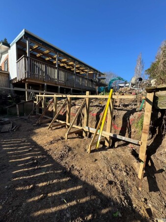 Retaining wall in the making
