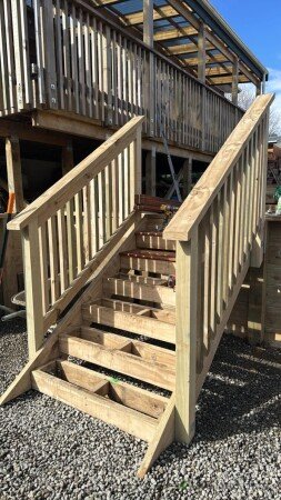 The steps in the making for the retaining wall and planter boxes.