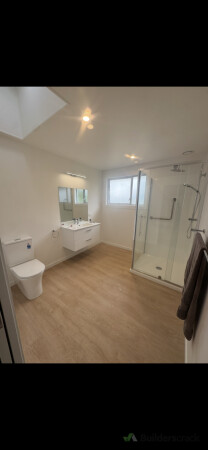 open plan bathroom