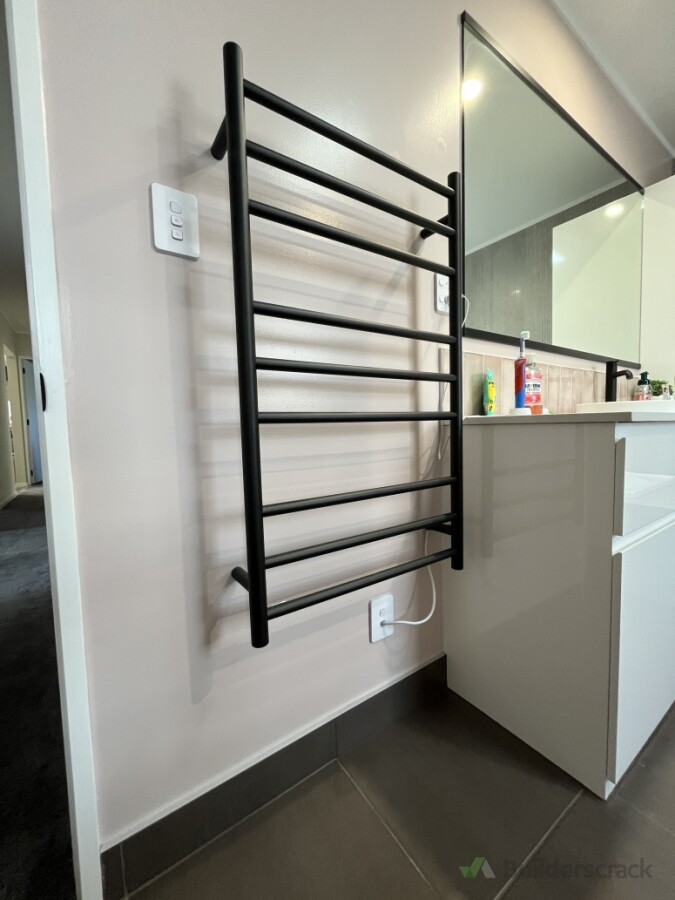 No towel rail? No worries. We can add an electric towel rail from scratch