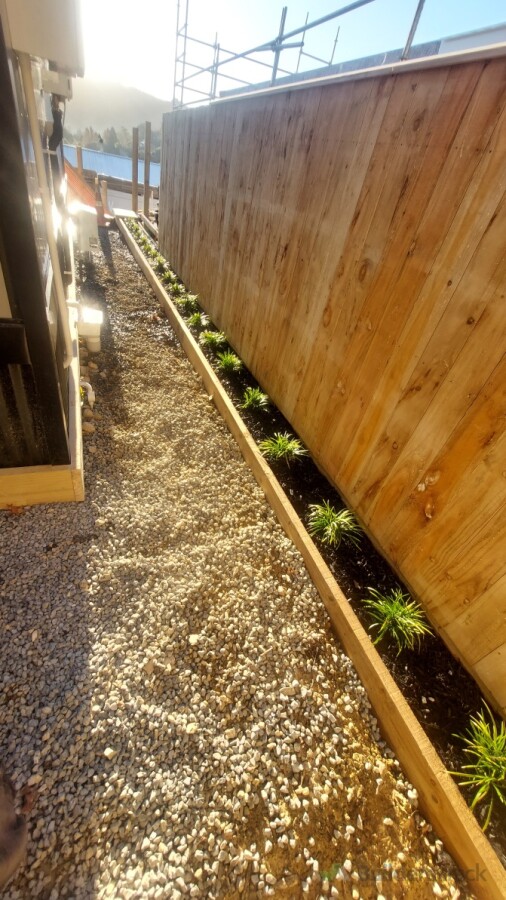 Planter and fence we built