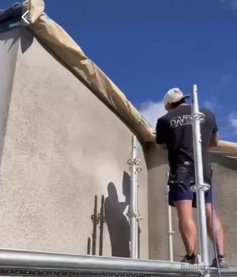 Exterior plaster texture repairs