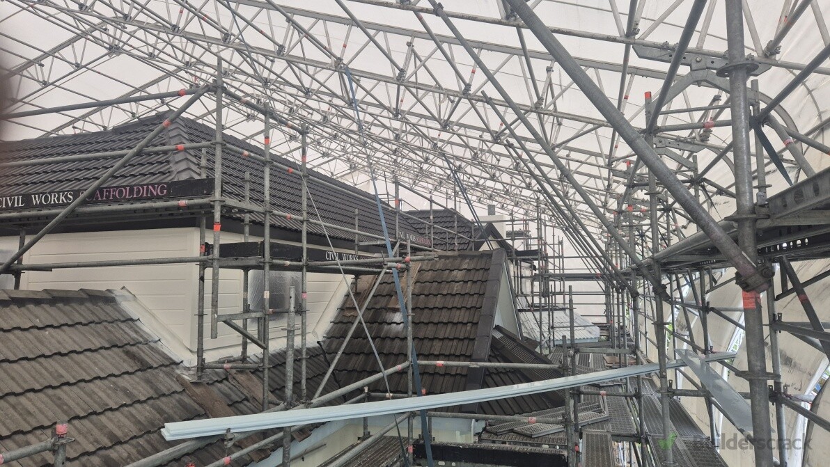 Concrete tile restoration/ repoint in process