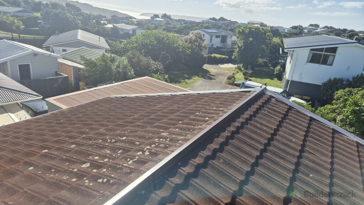 New flashings installed on tile roof