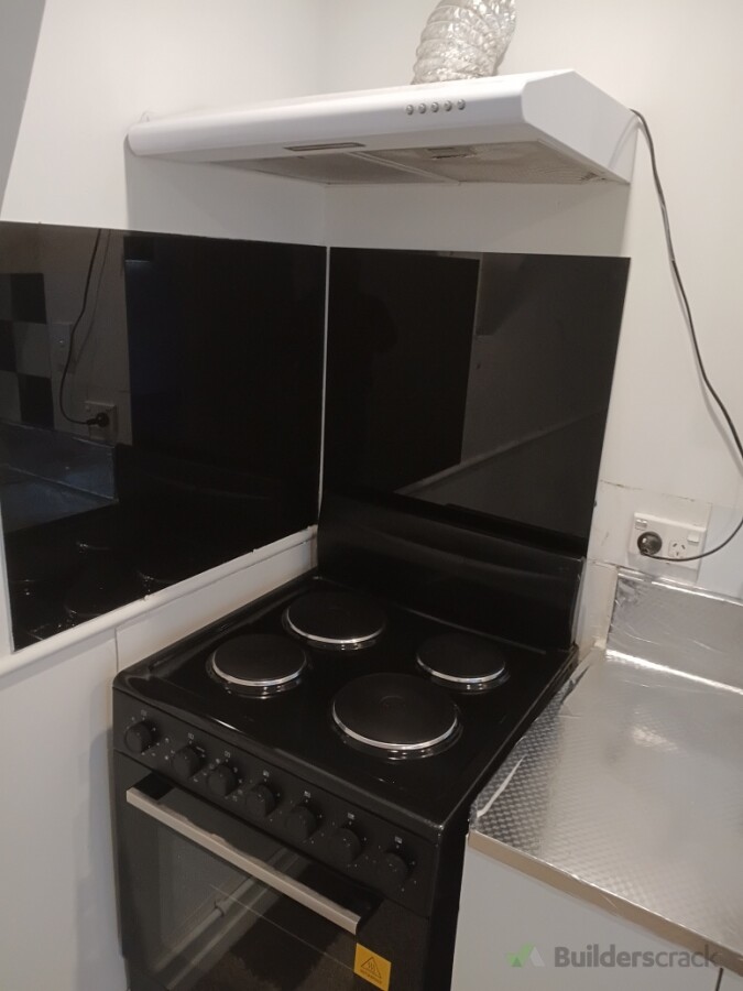 Instalation of new stoveand flashback
