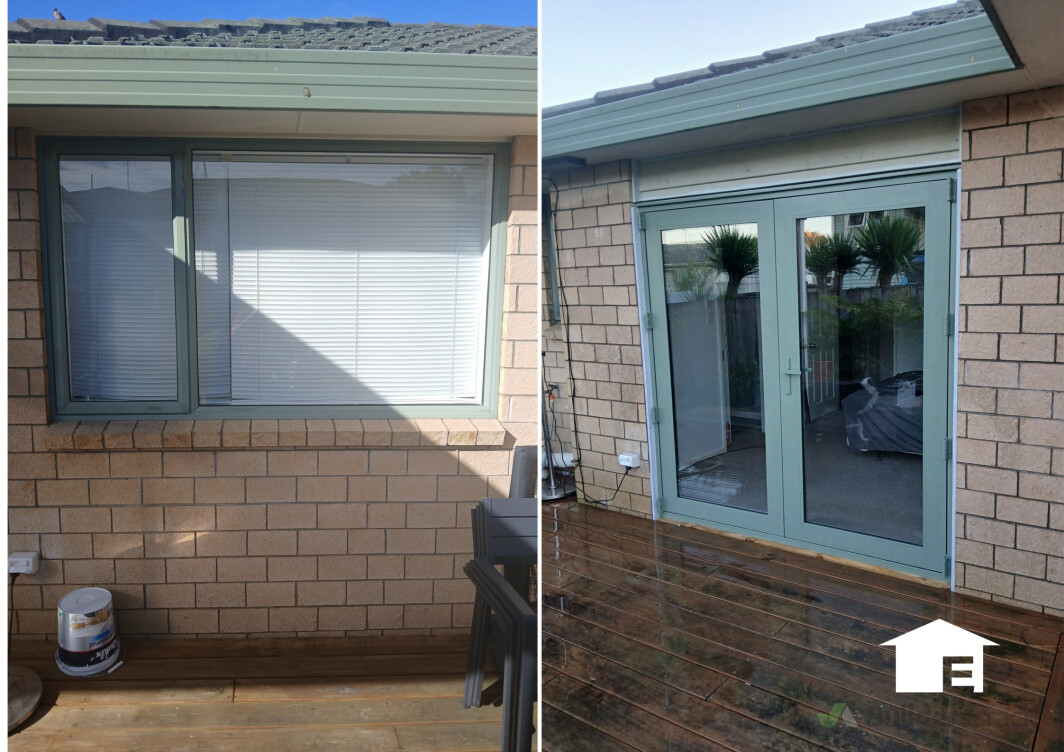 Converted a window to a brand new set of french doors!