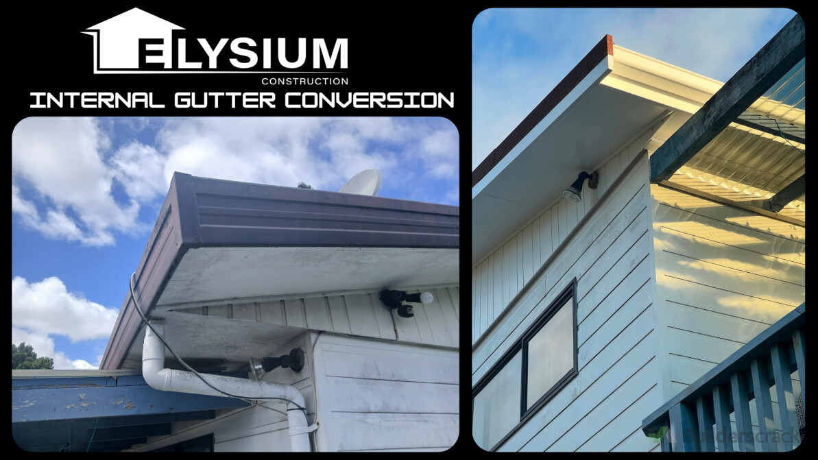 Converted these old leaky internal gutters to an external gutter system. All new Timber fascia, soffits and spouting!!