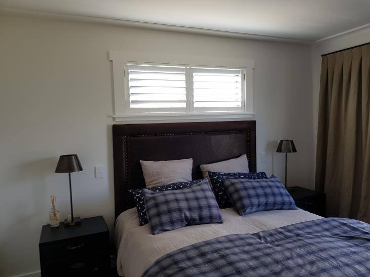 Shutter above Bed