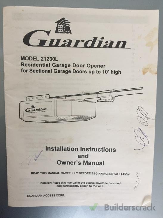 Guardian Garage Door Opener 21230l Troubleshooting Dandk Organizer