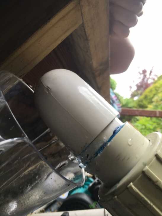 Leaking PVC pipe joint ( 318379) Builderscrack
