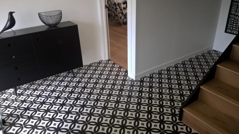 Black and white floor