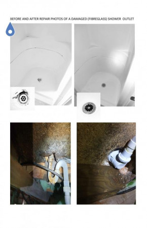 Fibreglass Shower Repair Saving customer over 2/3 cost of replacement