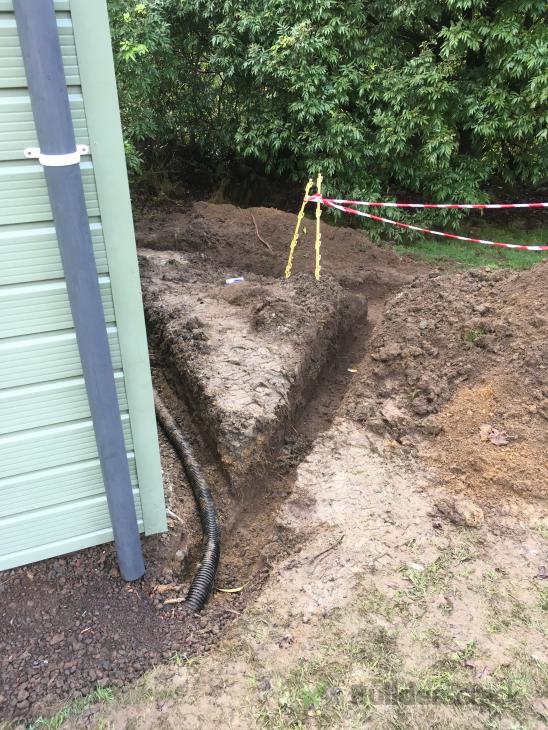 Downpipe connection to shed ( 375989) Builderscrack