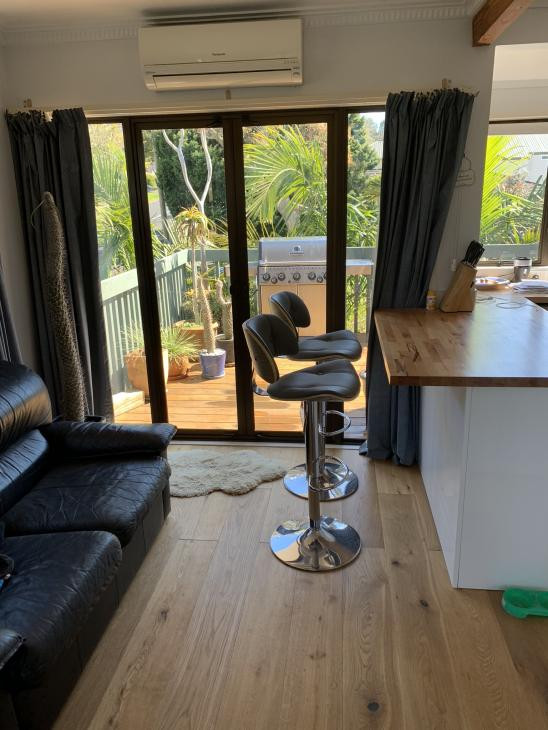 Oak flooring with new kitchen