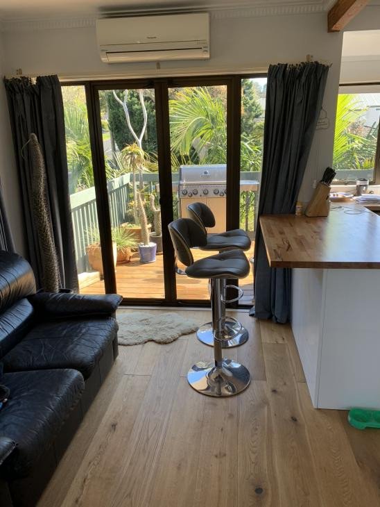 Oak flooring with new kitchen