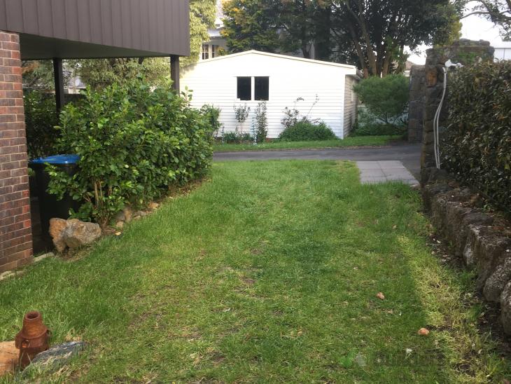 2 sections of metal fences and 1 section of wooden fencing in garden