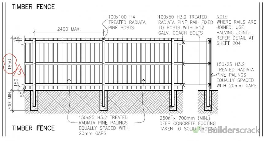Timber fence replacement. (# 405685) | Builderscrack