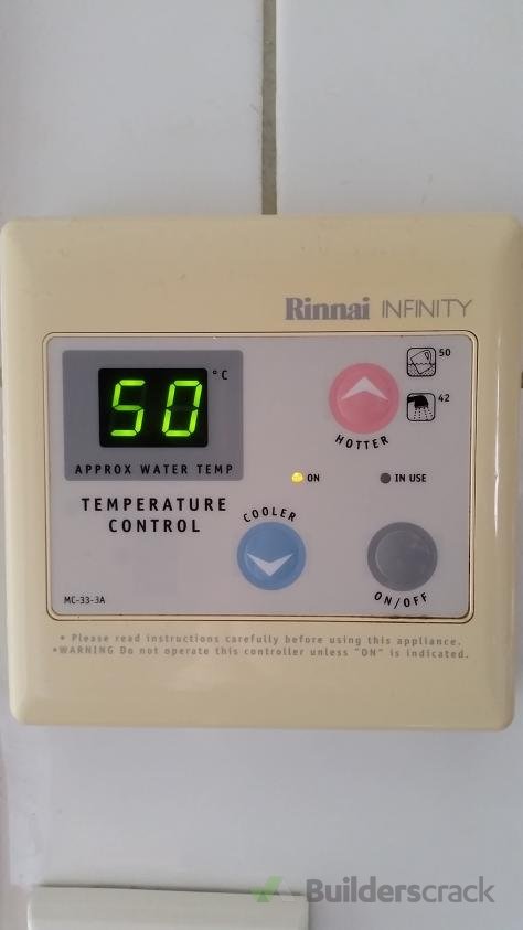 thermostat not working on rinnai energysaver 556f