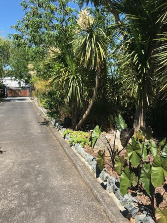 native pathway rock garden