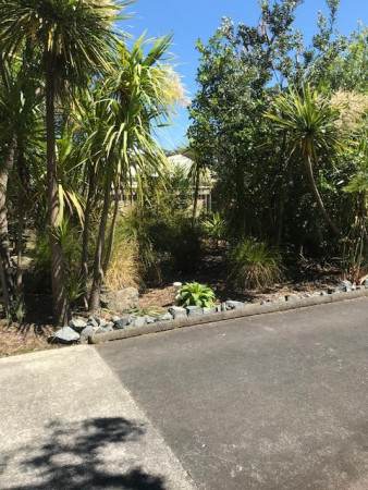 native pathway rock garden