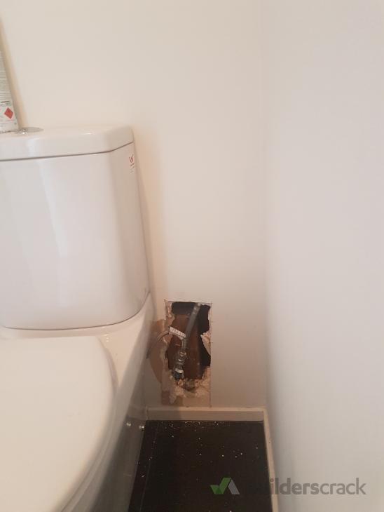 Fixing hole in bathroom wall ( 437417) Builderscrack