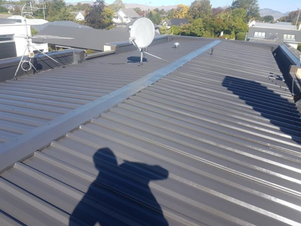 Iron roof. Clean. Rescrew. Paint. Fendalton