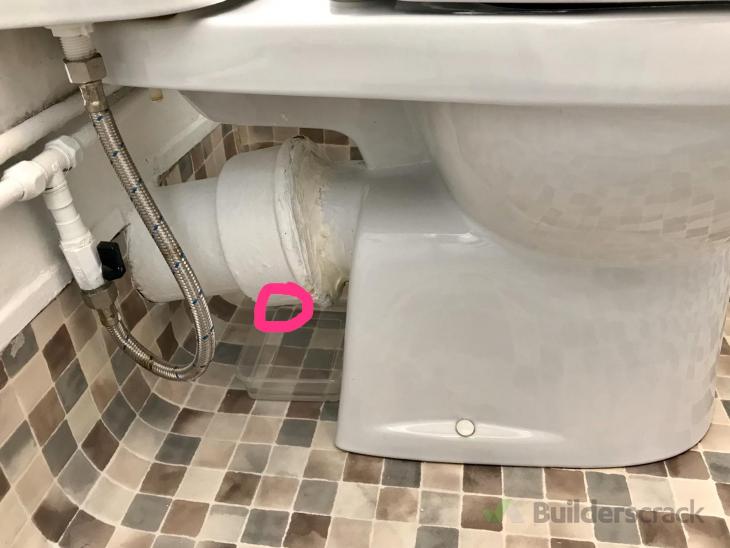 Leaky toilet online pipe