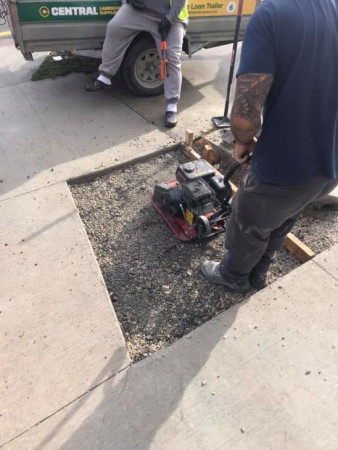 small concrete job