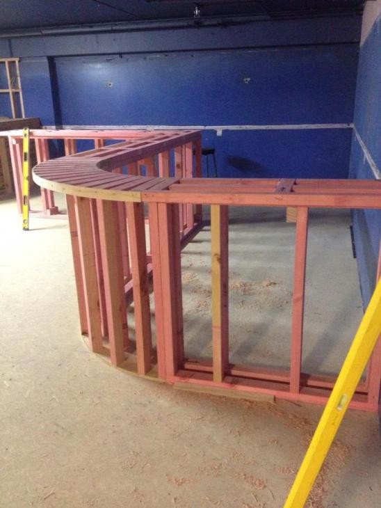 Night club fit out  building bar from scratch.