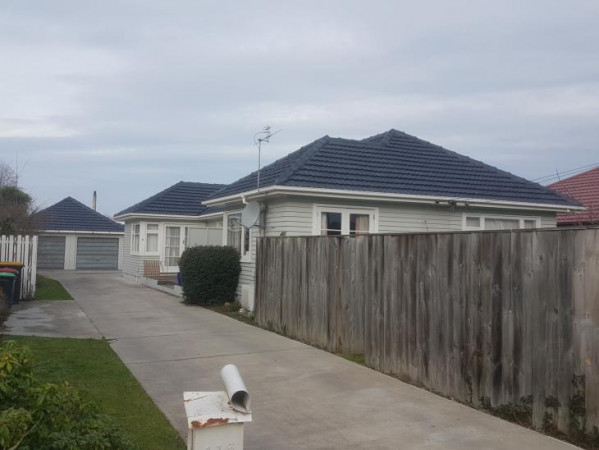 Concrete roof.  Shirley. Cleaned. Repair & Paint