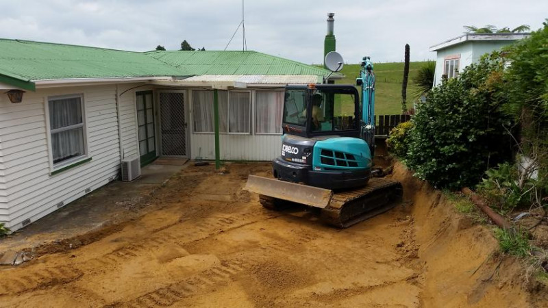 New gravel placement around housee