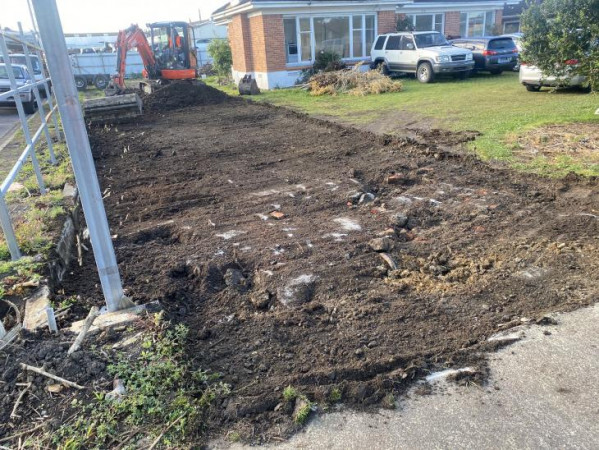 800 sqm of asphalt driveway prep early stage