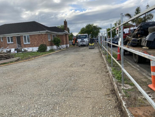 800 sqm asphalt driveway prep finishing stage