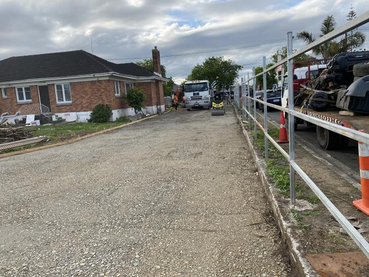 800 sqm asphalt driveway prep finishing stage