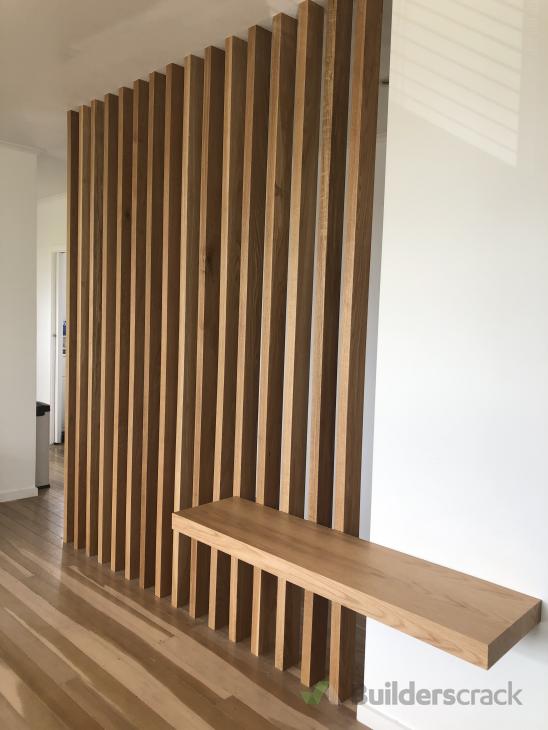 Interior Partition - Wooden Slat Installation (# 514200) 