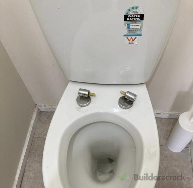 Install new toilet seat and tighten loose toilet roll holder. (# 577300