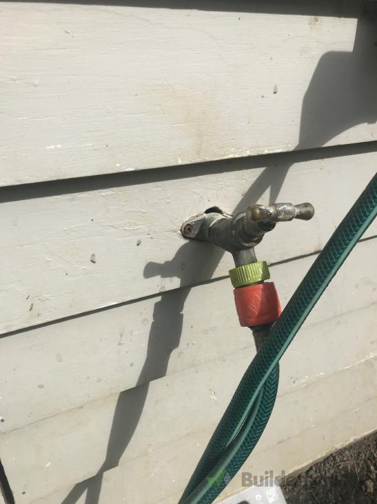 Moving outdoor hose tap ( 582828) Builderscrack