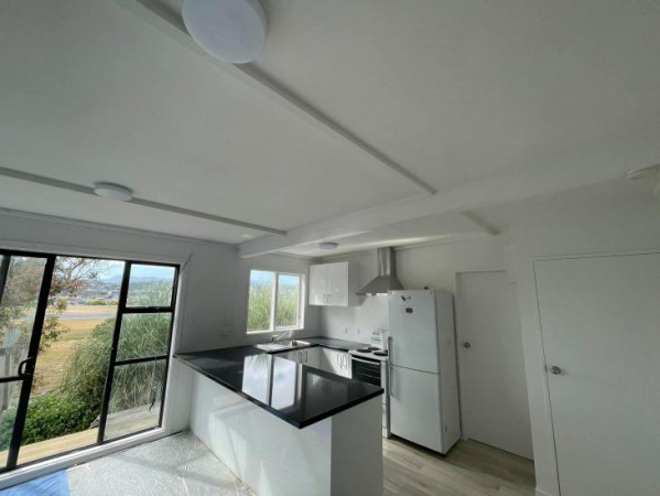 Another view of the painted kitchen