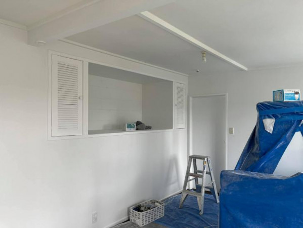 After plastering and painting