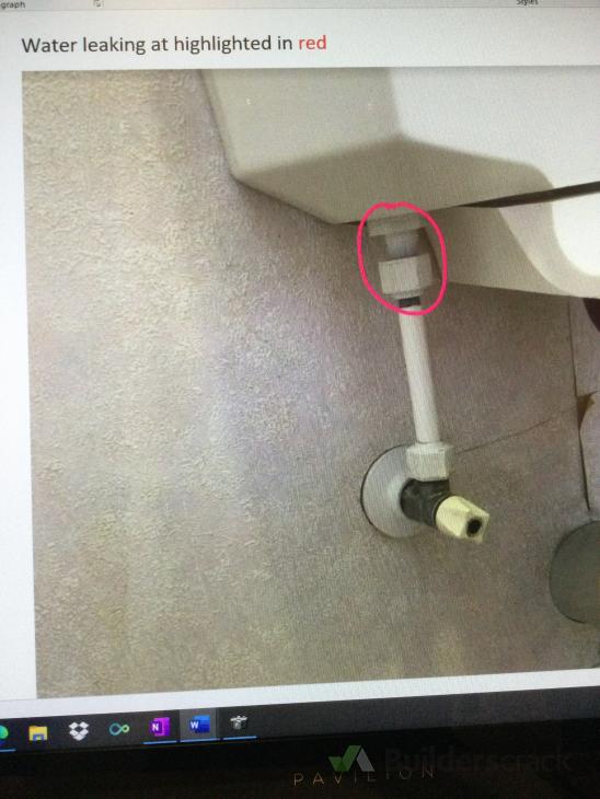 Caroma Toilet Water Pipe Leaking 2 ( 592665) Builderscrack