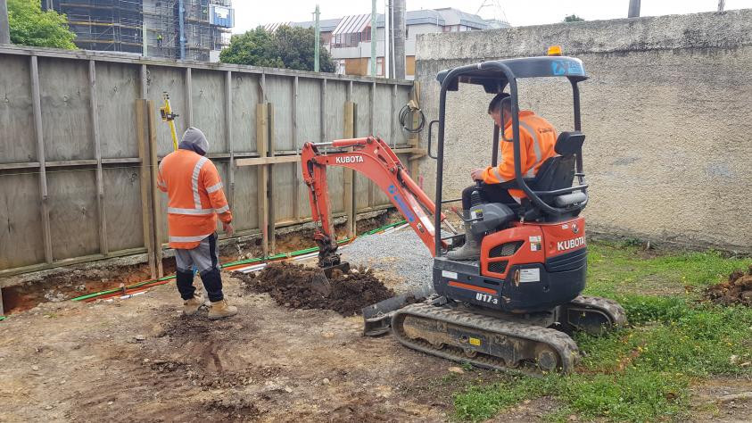 Excavation for a new build in Mt Cook