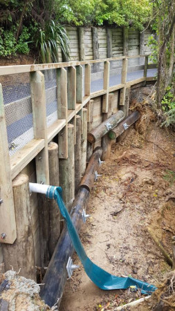 Retaining wall in Northland, Wellington