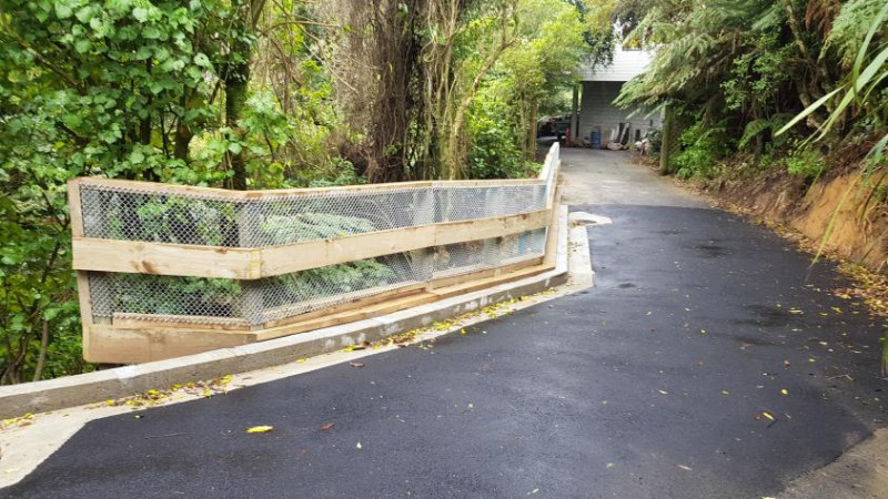 Retaining wall in Northland, Wellington