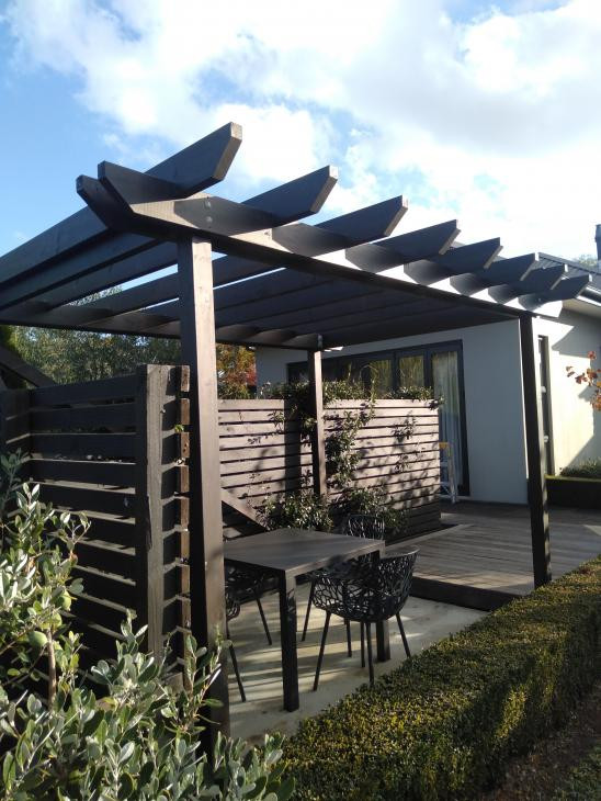 Dressed pine pergola