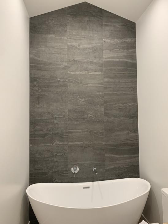 Ceramic tiles supplied for a feature Bathroom