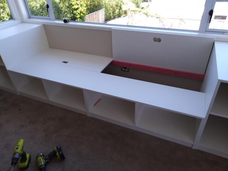 Another storage and bench solution.