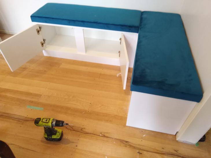 Corner bench.